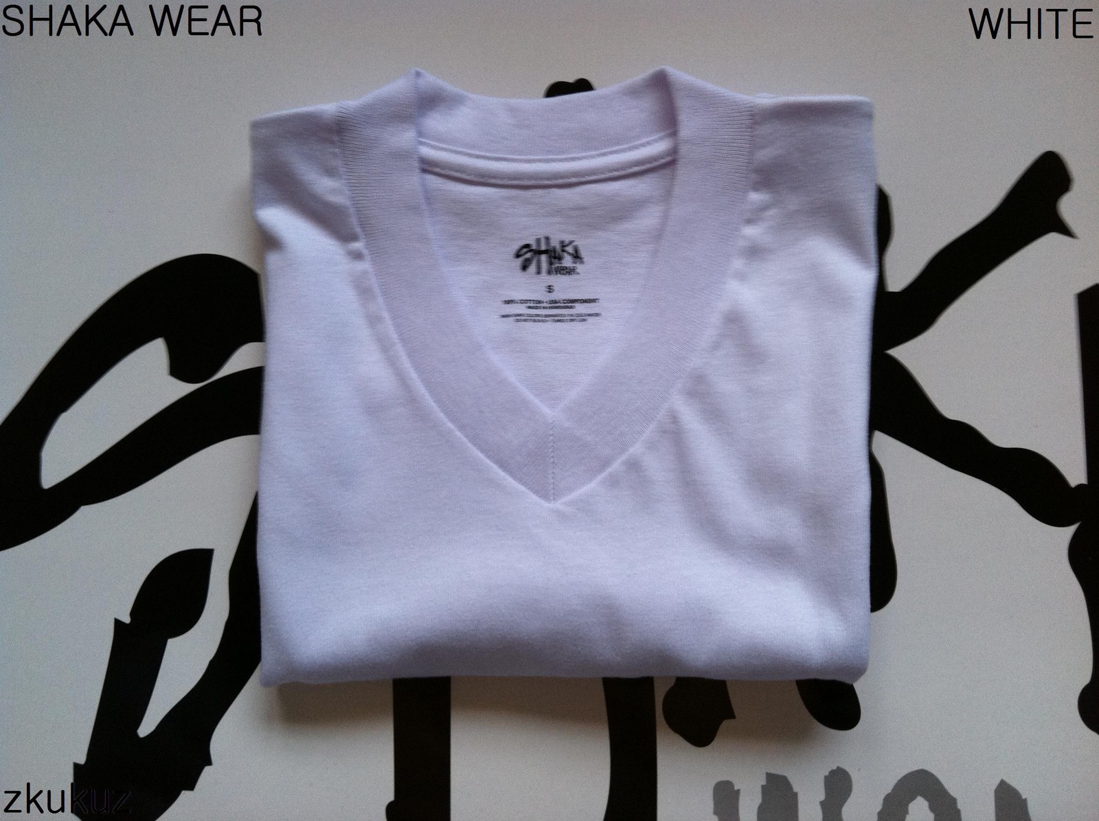 3 NEW SHAKA WEAR PLAIN SHORT SLEEVE V-NECK T-SHIRT WARM WHITE BLANK 2XL 3PC