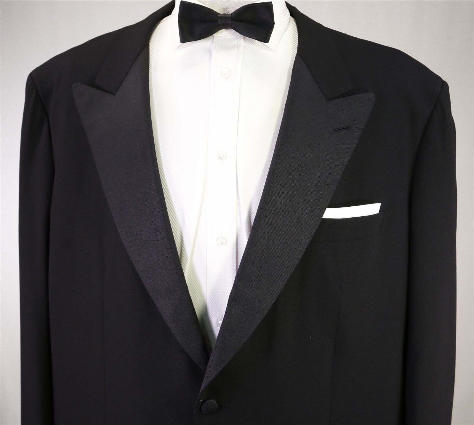 Brioni Black Peak Lapel Tuxedo Formal Wedding Blazer Jacket Pure Escorial 48R