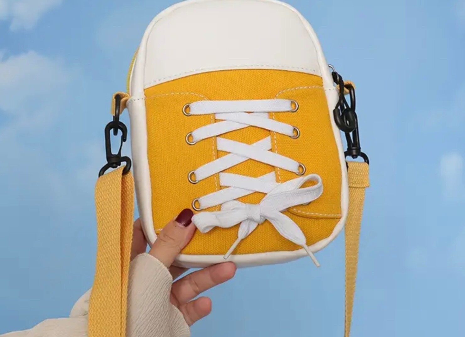 Lace Up Shoe Design Crossbody / Purse Great for sporting Events or Parties