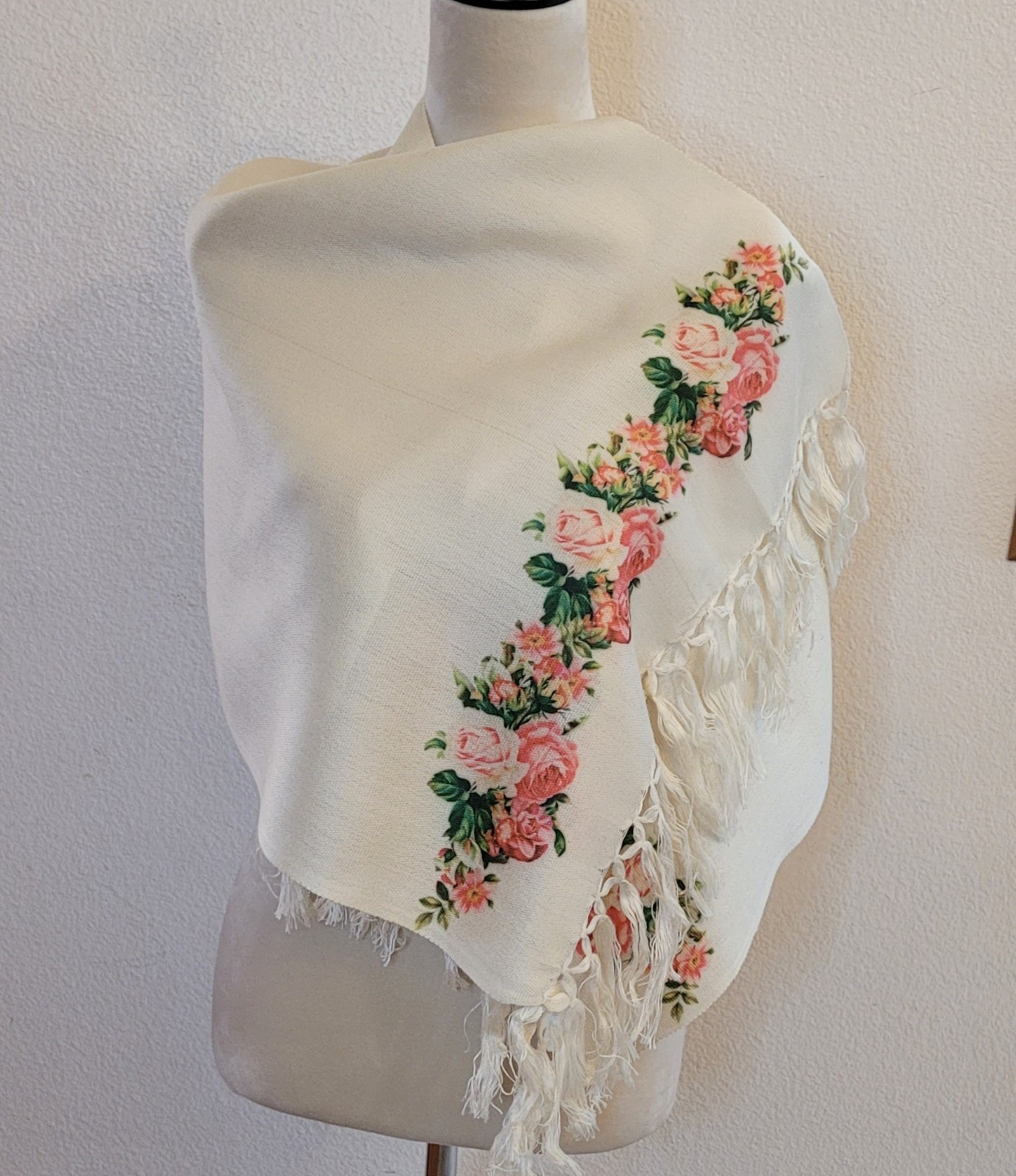 Virgen de Guadalupe Religious Small, Rebozo, shawl, pashmina, scarf, Chalina