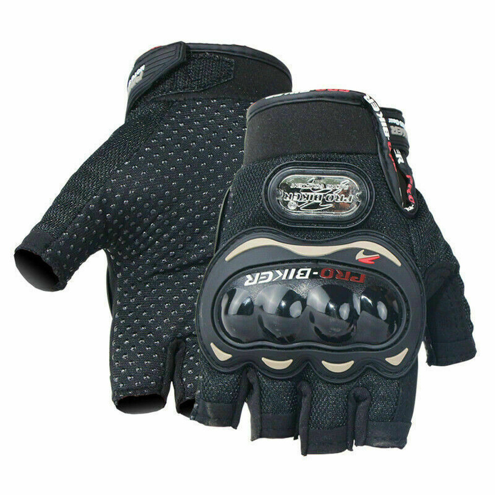 Pro-Biker Half Finger Gloves Motorbike Riding Motorcycle Cycling Bicycle Gloves