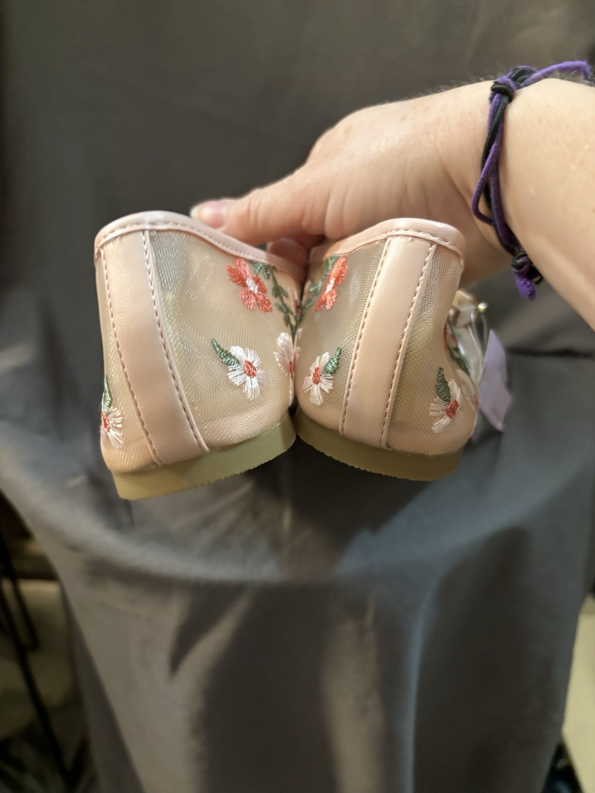NWT Size 8 Wild Fable SKU SDR Flat Ballet Shoes With Floral Print Buckle Closure