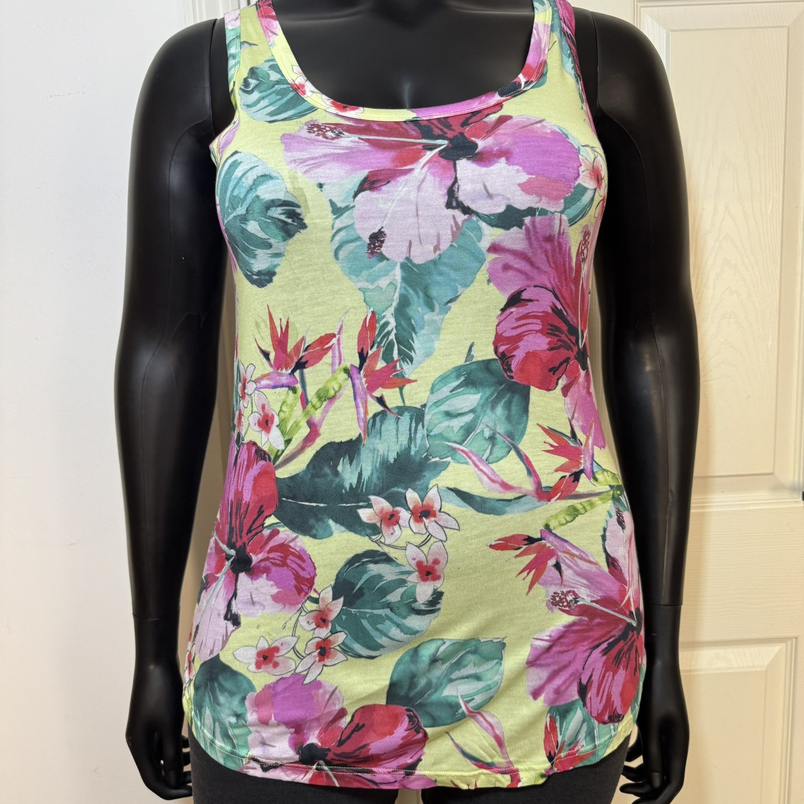 Dorothy Perkins Size 12 Top Vest Stretch Sleeveless Floral Multicolour Tropical