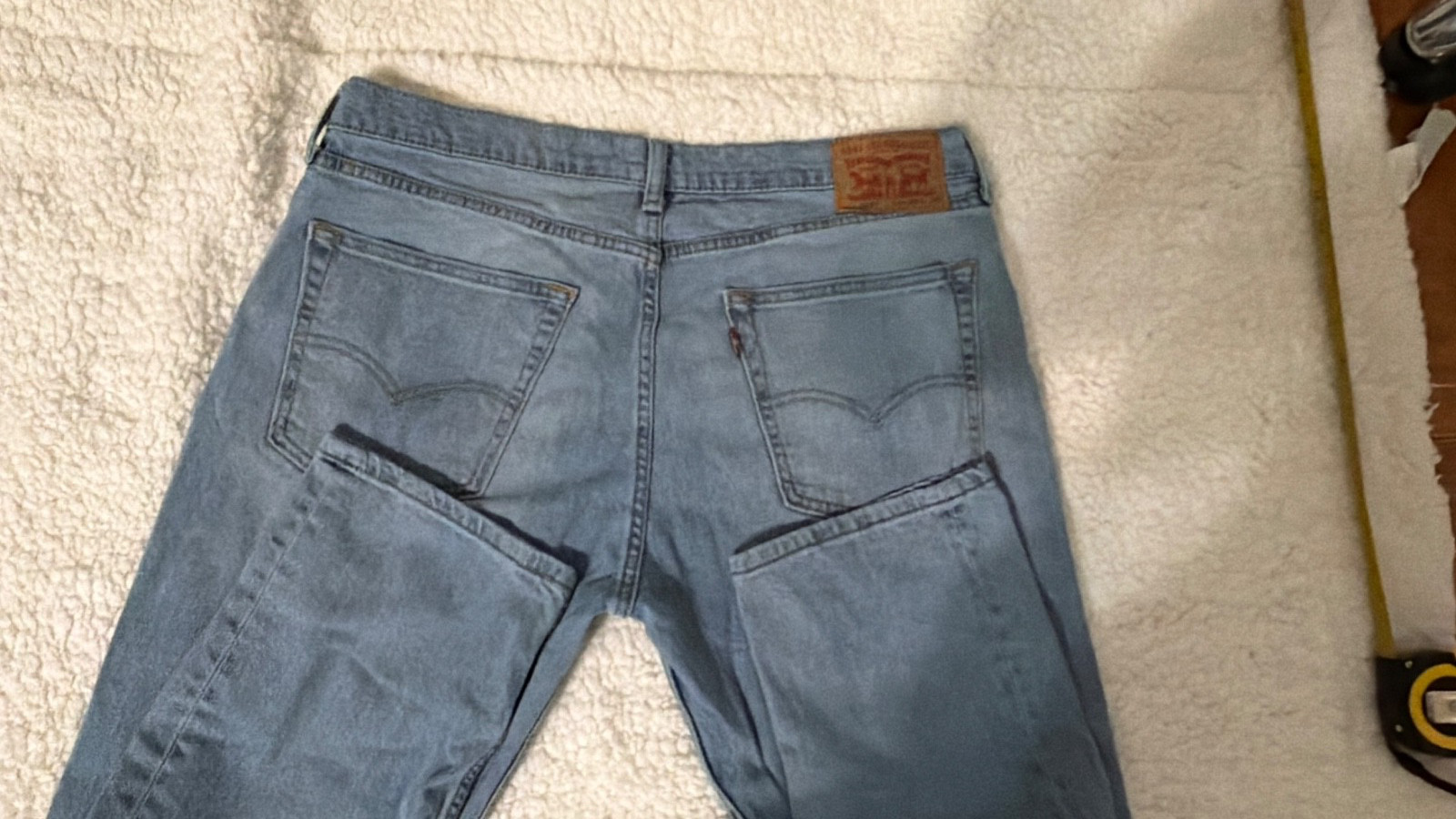 Levi’s 502 Regular Taper Jeans Men’s 36×30 Light Wash Stretch Denim Blue Casual