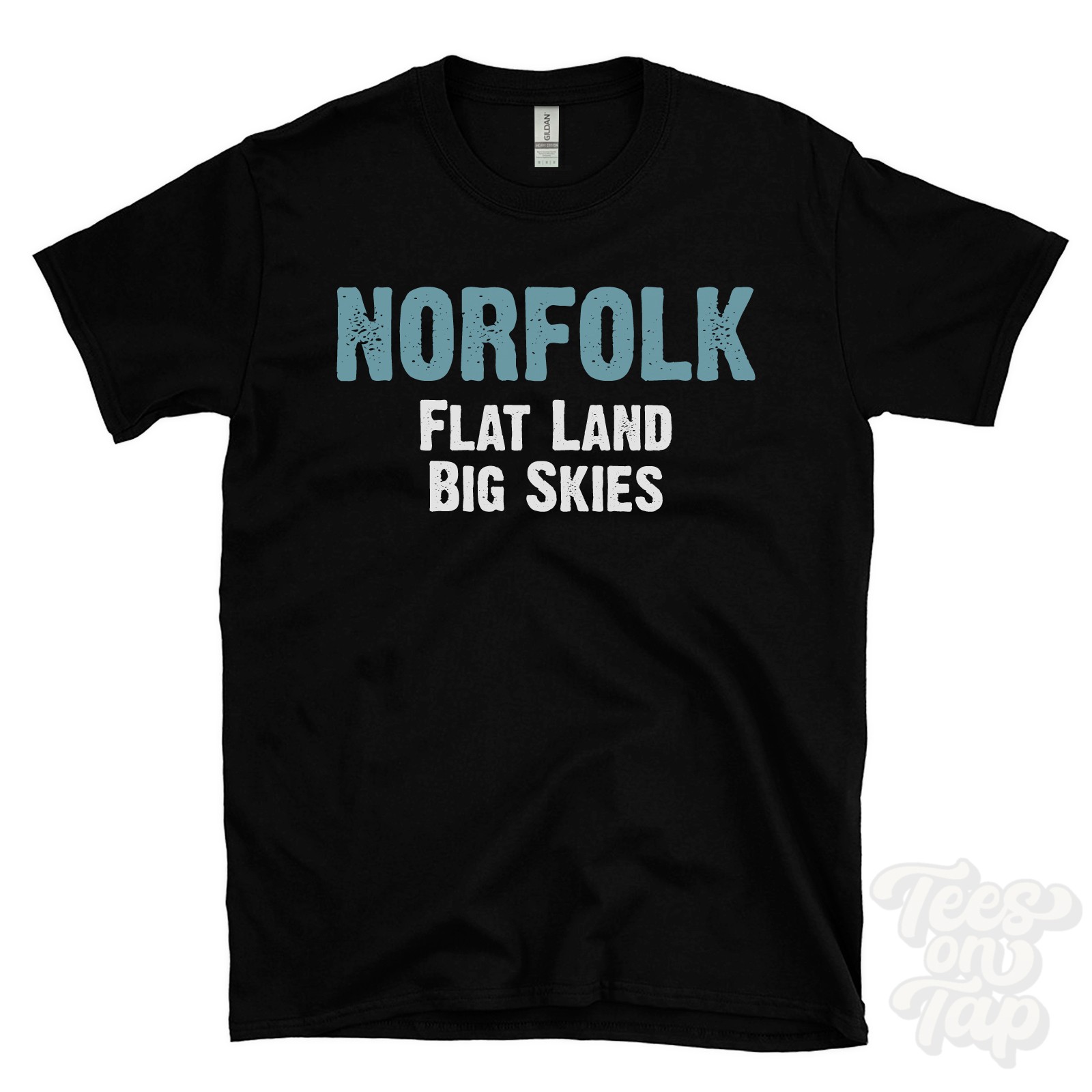 NORFOLK FLAT LAND BIG SKIES T-SHIRT norfolk broads | norfolk coast | east anglia