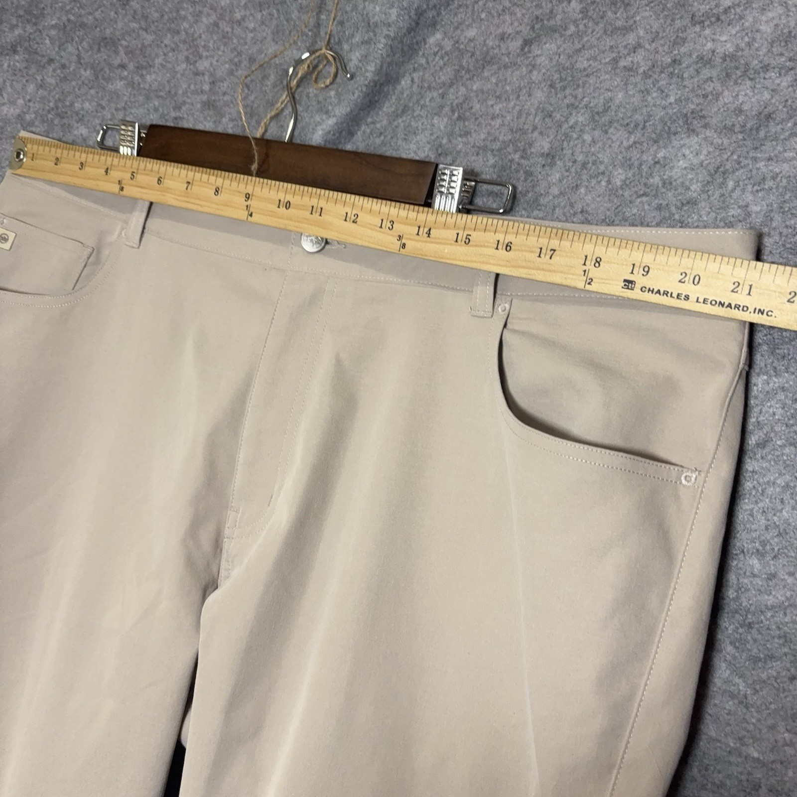 Peter Millar eb66 Pants Mens 42×30 Tan 2-Way Stretch Performance -SIZE NOTE
