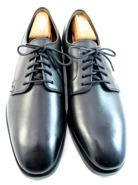 NEW Allen Edmonds “SANDERS” Men’s Plain Toe DERBY 9(L)&9.5(R) D Black USA (420N)