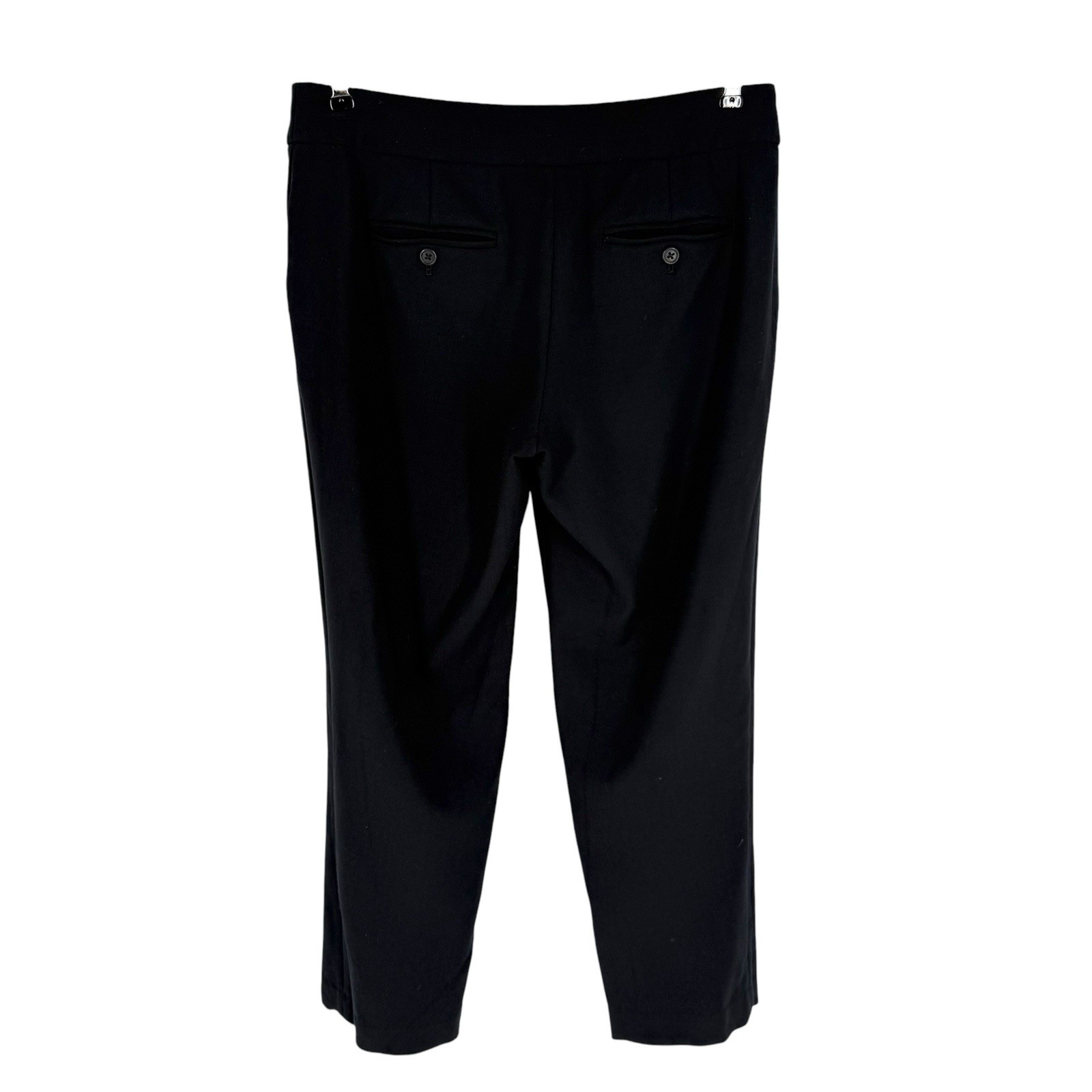 J Crew Stretch Wool Ankle Pants Womens Size 6 Black Classic Preppy 26.5in