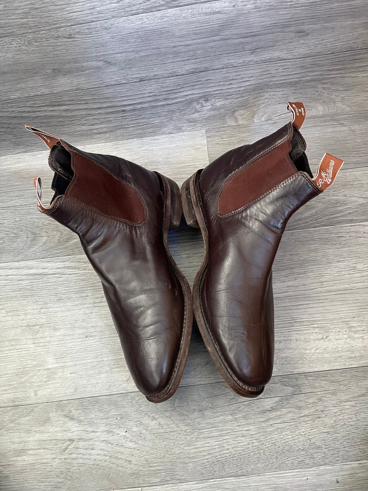 R.M.Williams chelsea brown leather boots sz uk 9 US 10