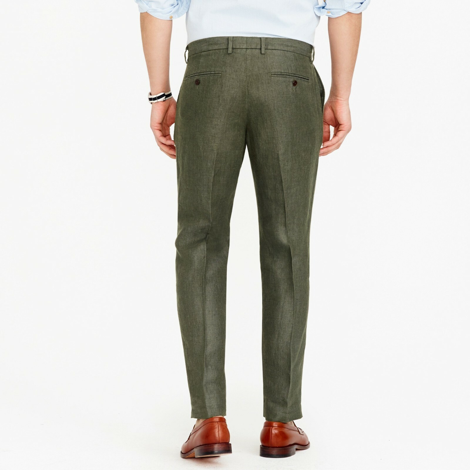 J.Crew Bowery Pant in Baird McNutt Irish Linen Herringbone | 32/32 | $148