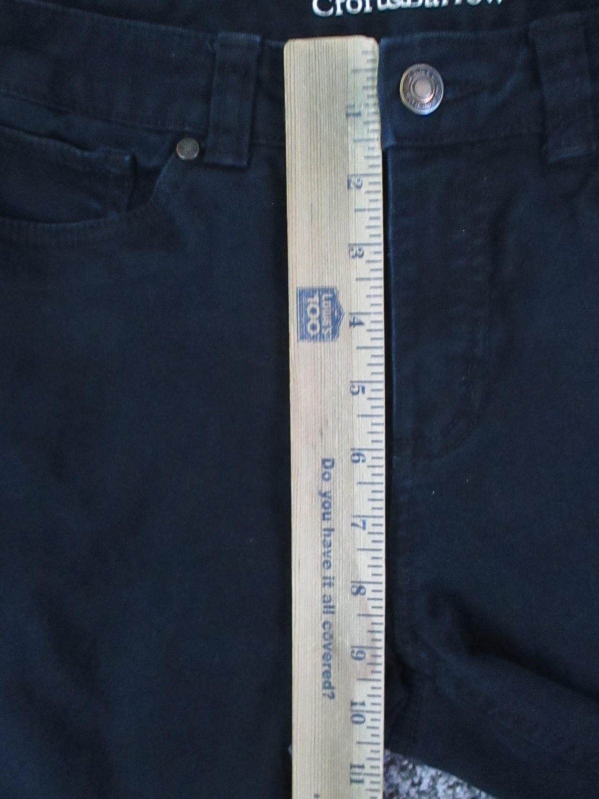 Croft & Barrow Classic Straight Leg Jeans Womens 4 Short Blue Dark Stretch 28×28