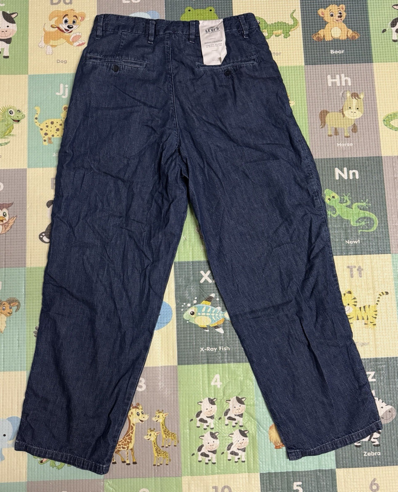Levi’s Made & Crafted Baggy Trouser Mens Sz 31×32 Dark Blue Denim Jeans NEW $168