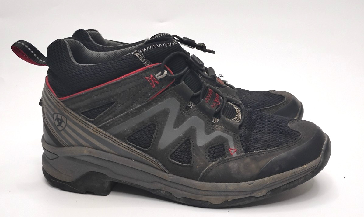 Ariat Skyline Slip-on Black Red Leather Mesh Hiking Shoes 10017447 Women Sz 8 B