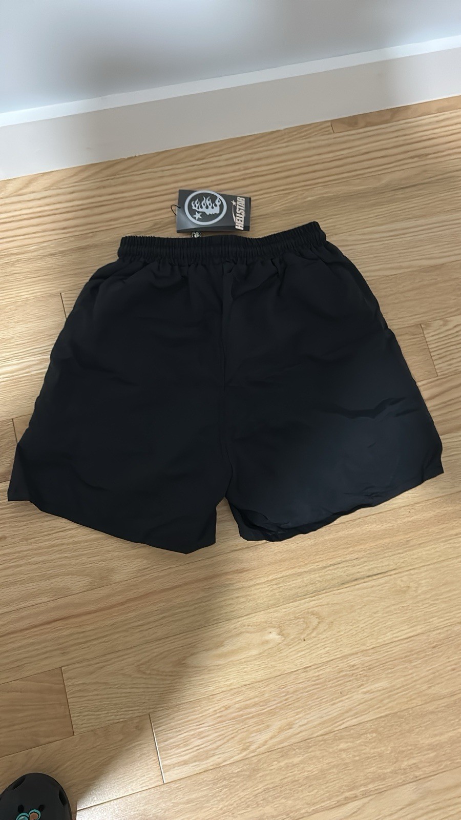 Hellstar Men’s Sweat Shorts Black/Pink Graphic Print Logo Elastic Waist Size S