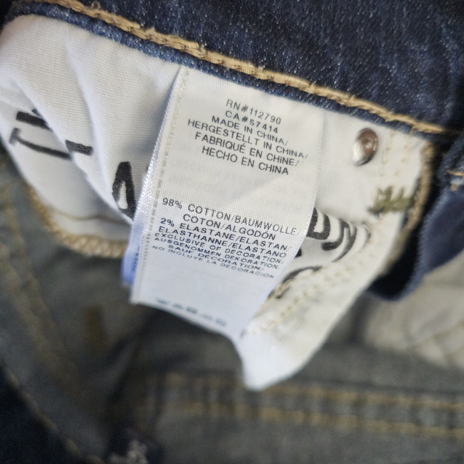 True Religion Geno Relaxed Slim Jeans Mens Size 29 31×32.5 Thick Yellow Stitch