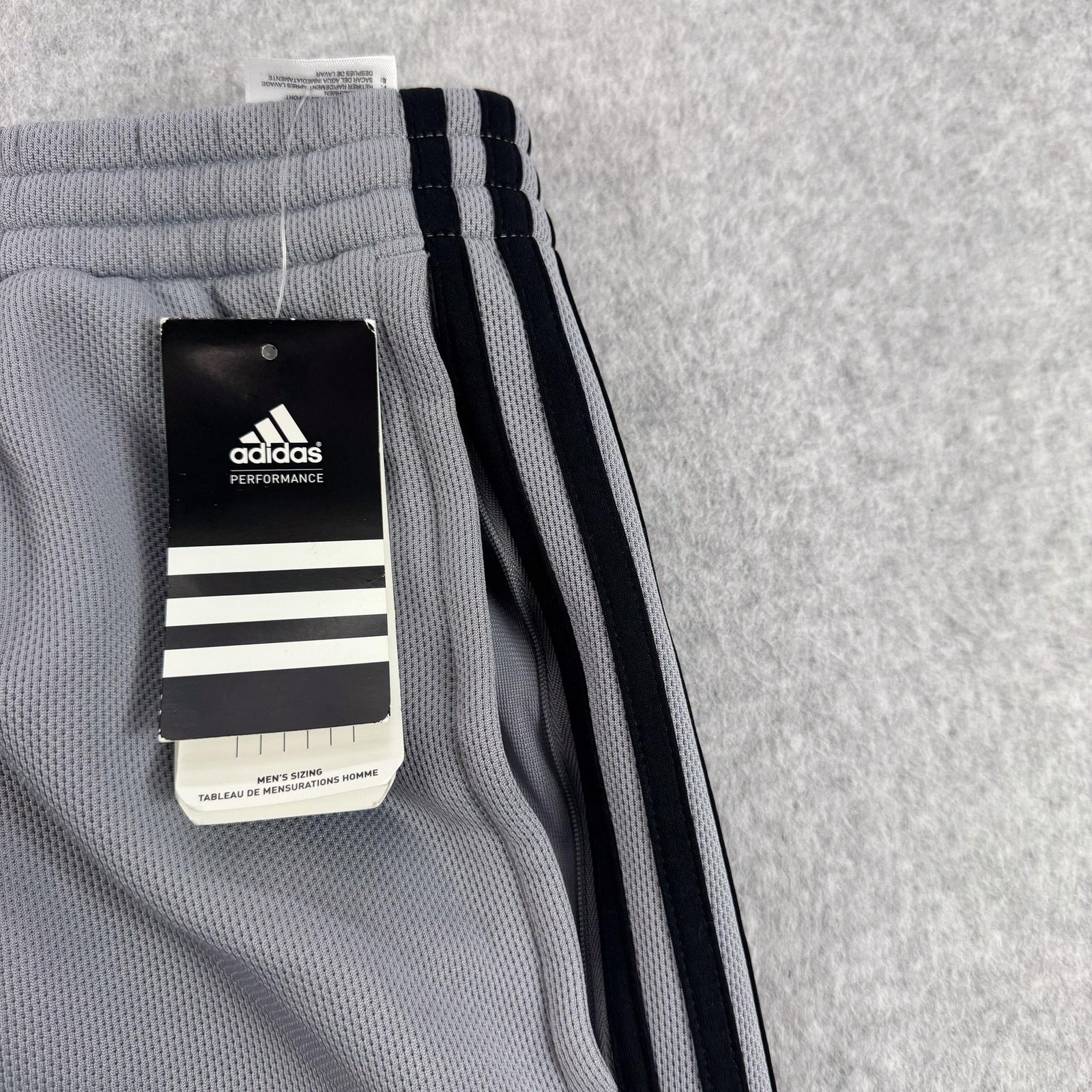 Adidas Pindot Track Pants Mens 4XLT Gray Fleece Elastic Waist Athletic Gym NEW