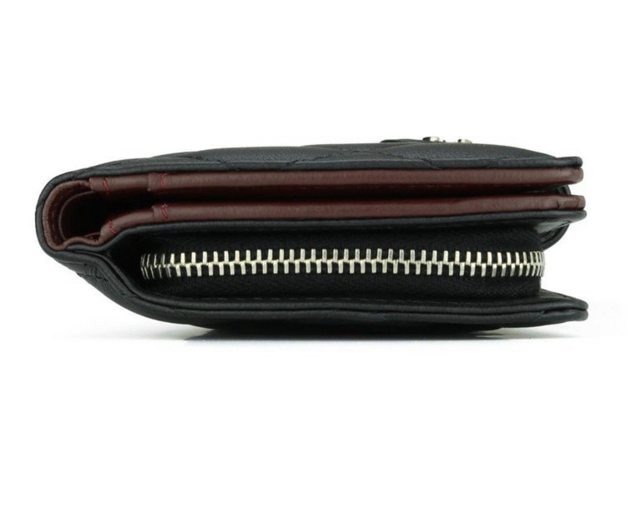 Chanel Bifold Matelasse Wallet~ Soft Black Lambskin~Silver~Box/ID Card