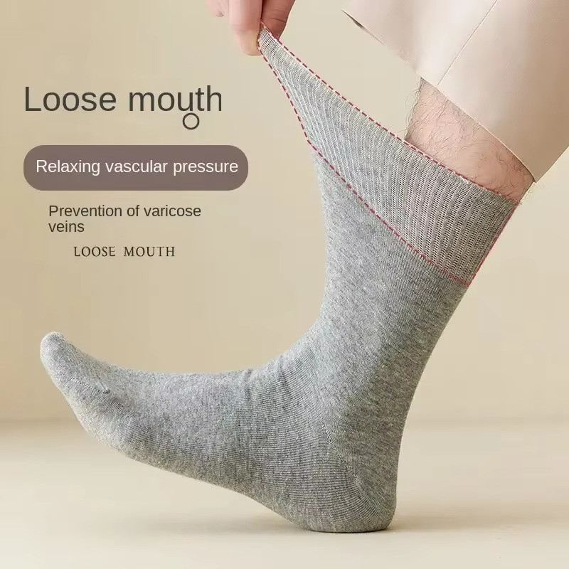Men’s Diabetic Socks Non-Binding Comfort Breathable Socks For Elders & Fat Feet