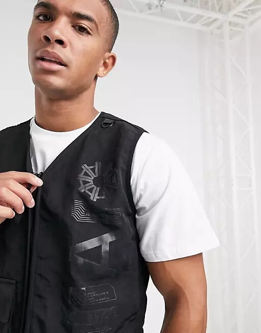 Arcminute Blackwell Utility Gilet Vest Men’s Small Black New with Tags