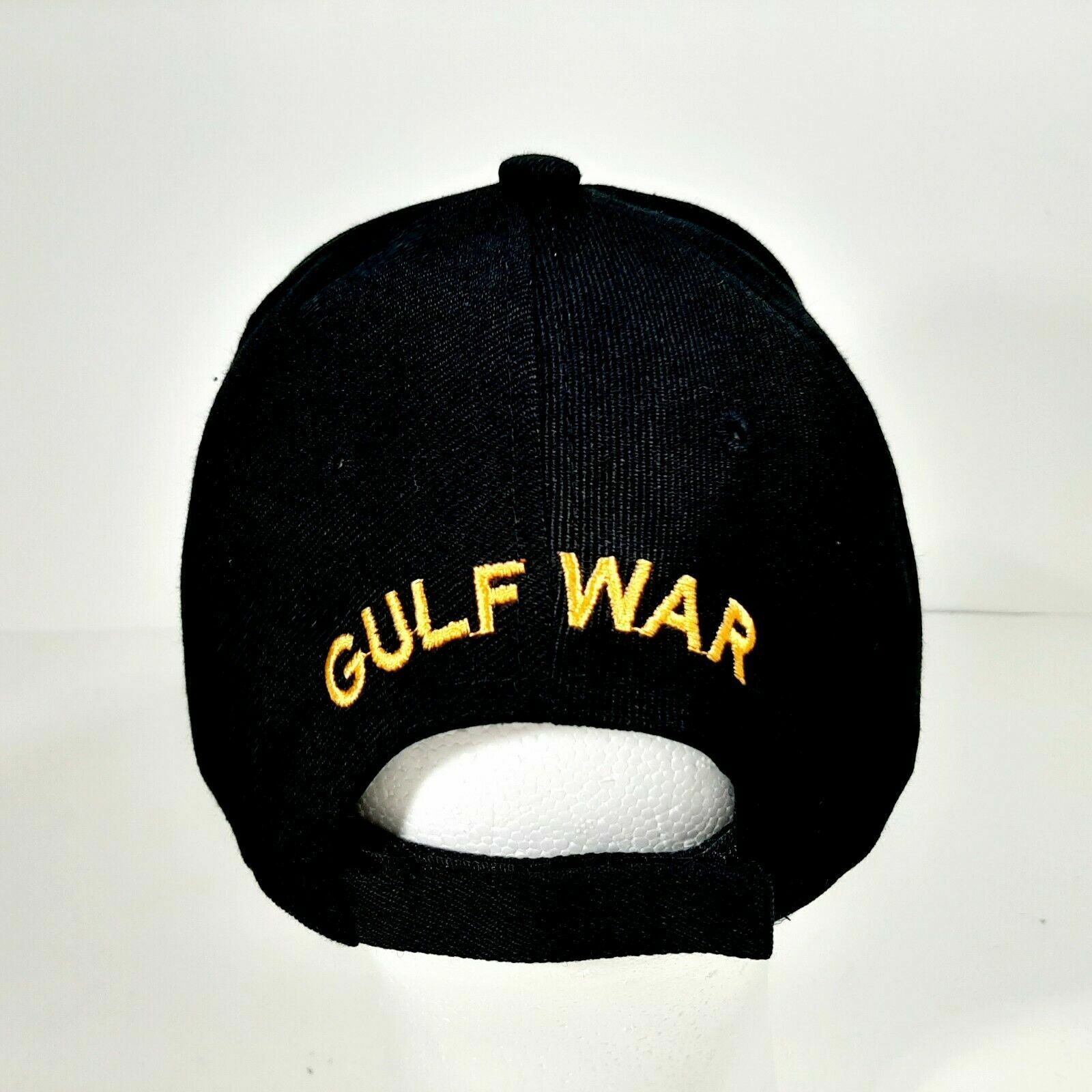 Gulf War Veteran Men’s Ball Cap Hat Black Embroidered Acrylic