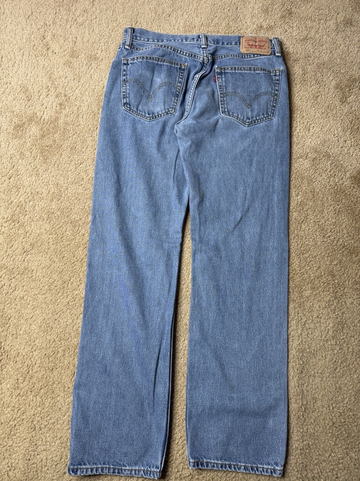 Levi’s Men’s Straight Jeans Blue Denim Cotton, Levi’s 505 Series, 5-Pocket