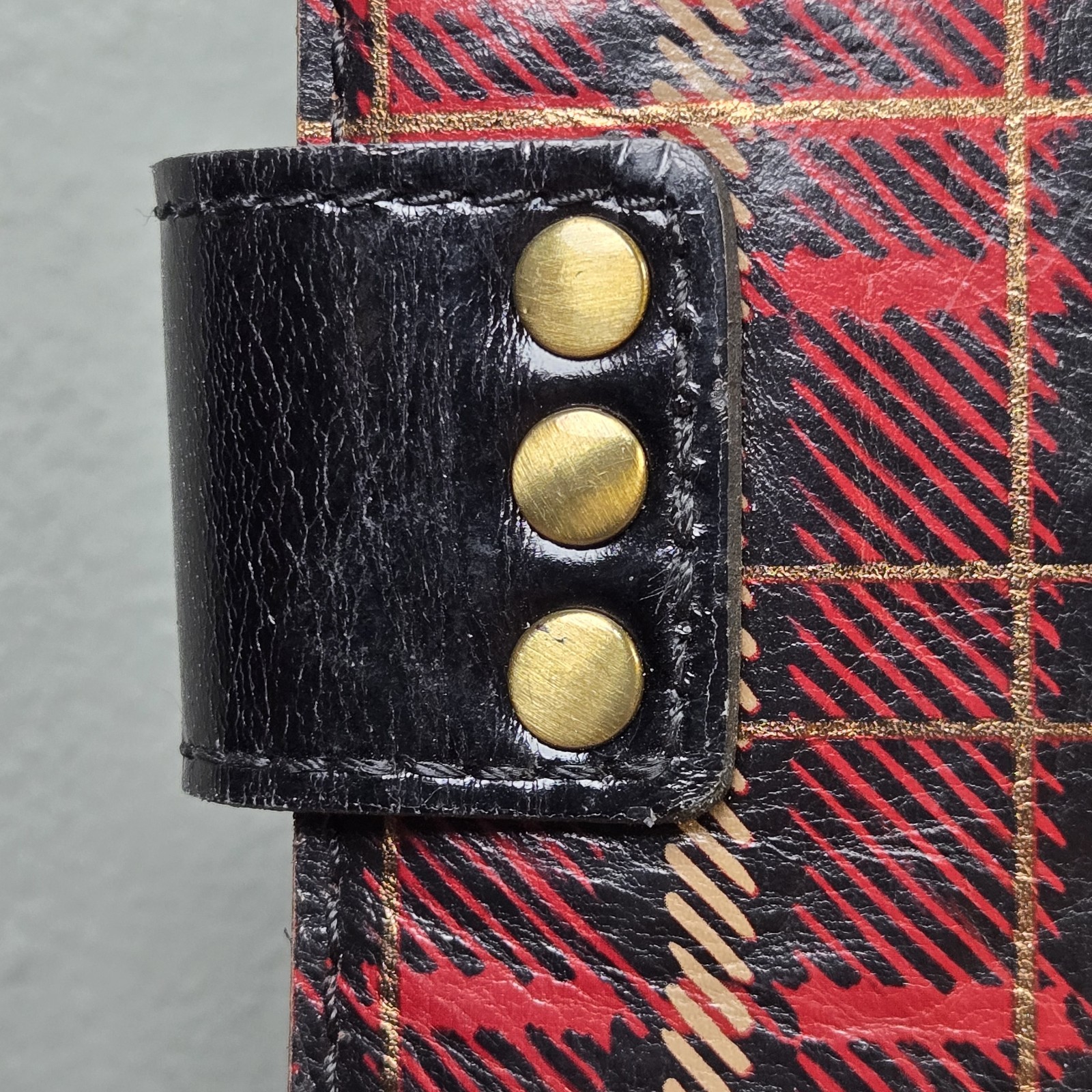 Patricia Nash 6 Ring Day Planner Tartan Pattern Italian Leather Pad 6×9 inches