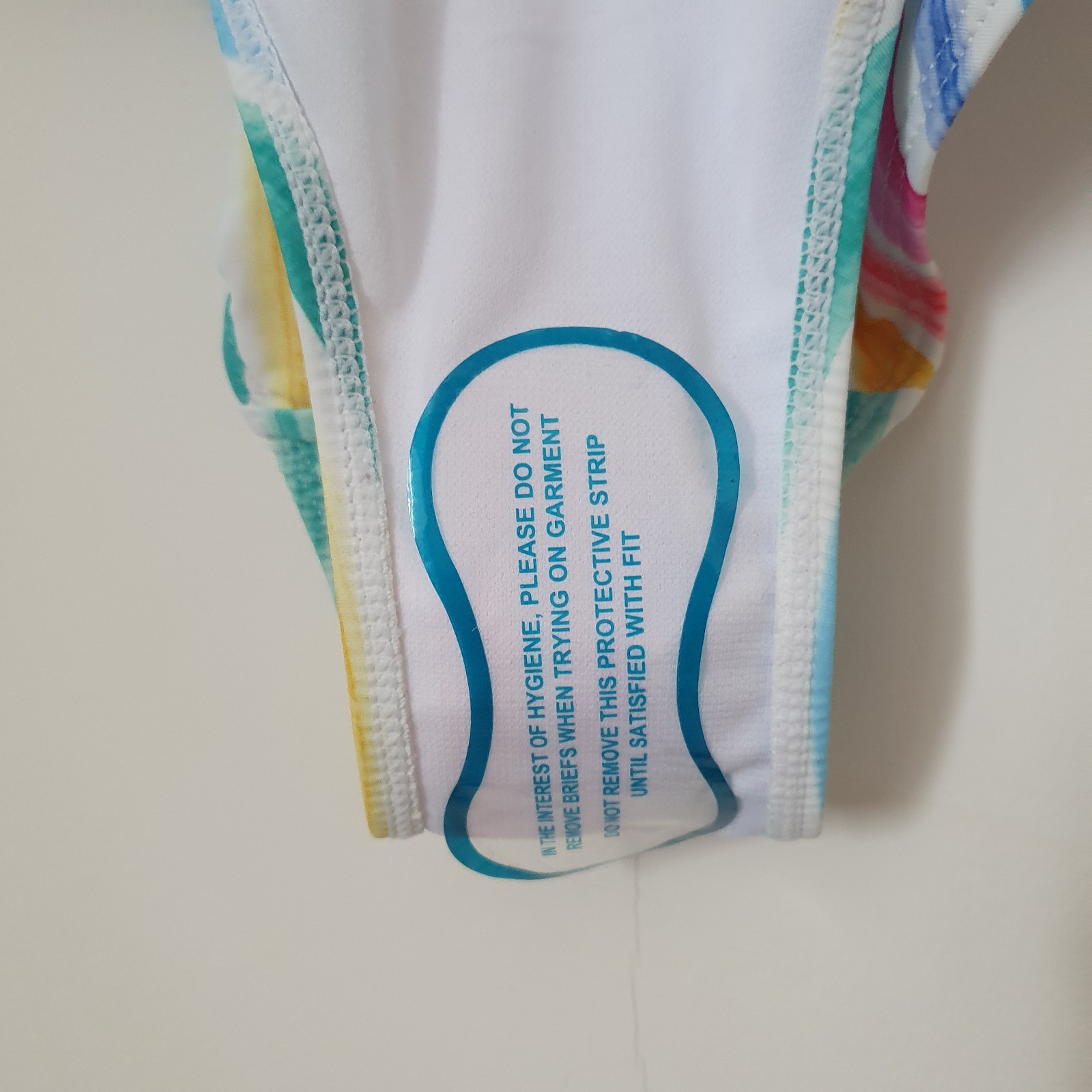 Matalan Swimming Costume Size 16 Rainbow Stripe One Piece Removable Pads BNWT