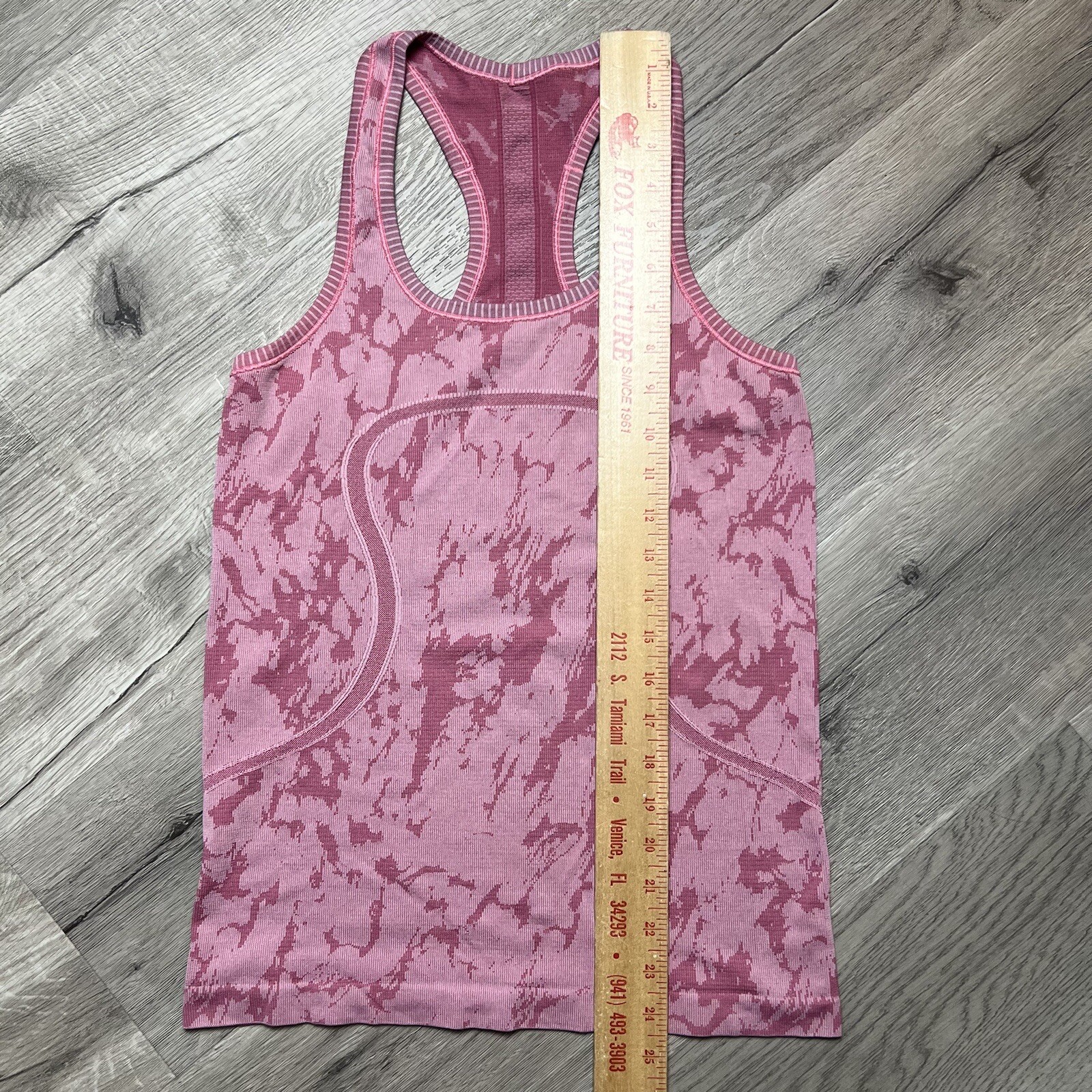 Lululemon Heathered Raspberry Glo Light Print Swiftly Tech Racerback Tank Top 6