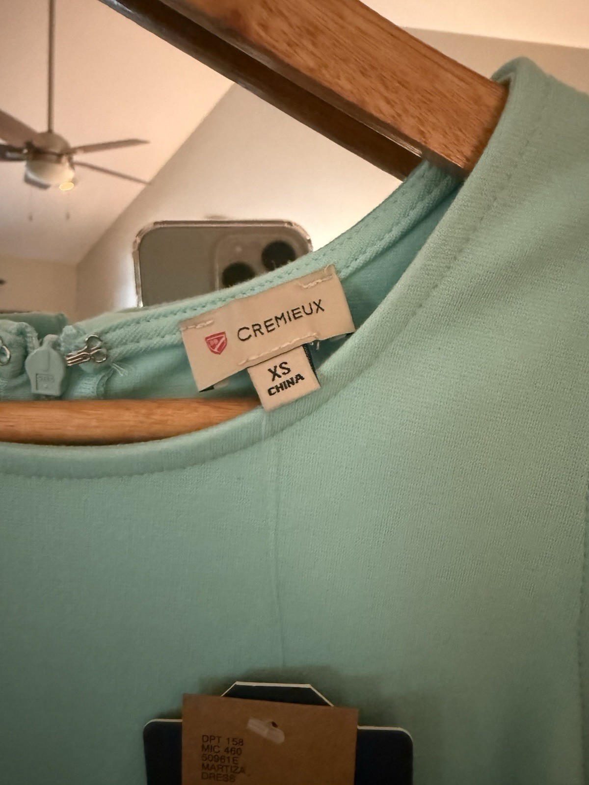DANIEL CREMIEUX•MARITZA DRESS•SZ Xs Teal SHEATH BAND WHITE FLOWERS•SPRING
