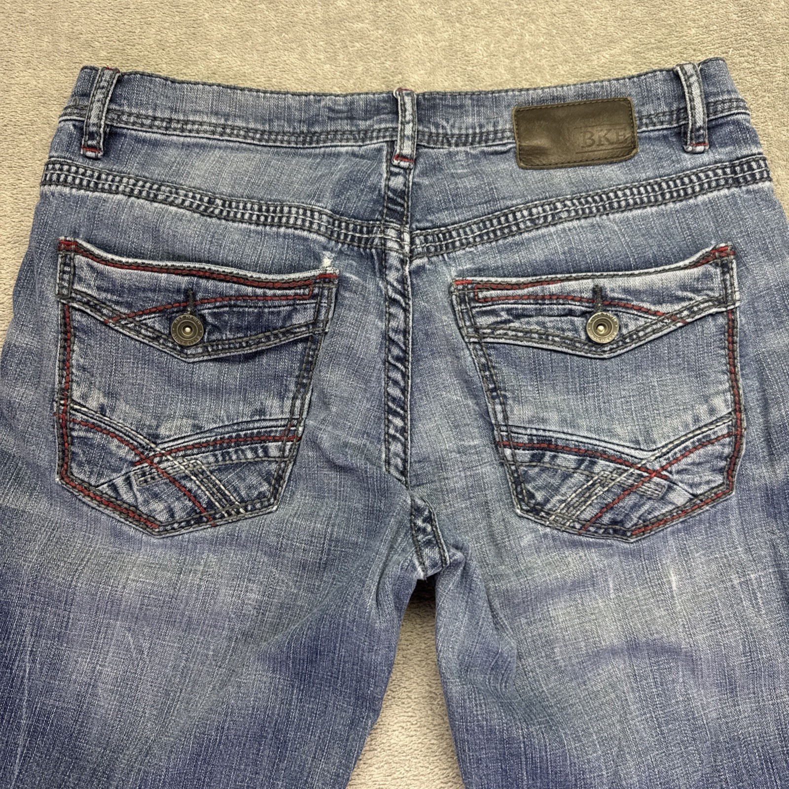 BKE JAKE Men’s Denim Blue Straight Leg Medium Wash Jeans 32R