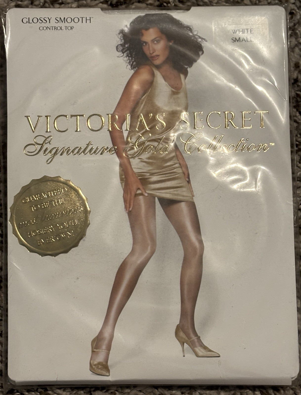 Victoria’s Secret Signature Gold Collection Glossy Smooth Control Top Pantyhose