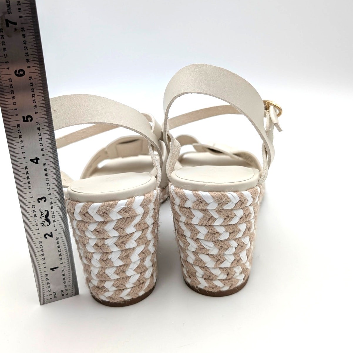 Nordstrom Rack Renata Espadrille Wedge Sandals Women’s Cream Size US8M EU38