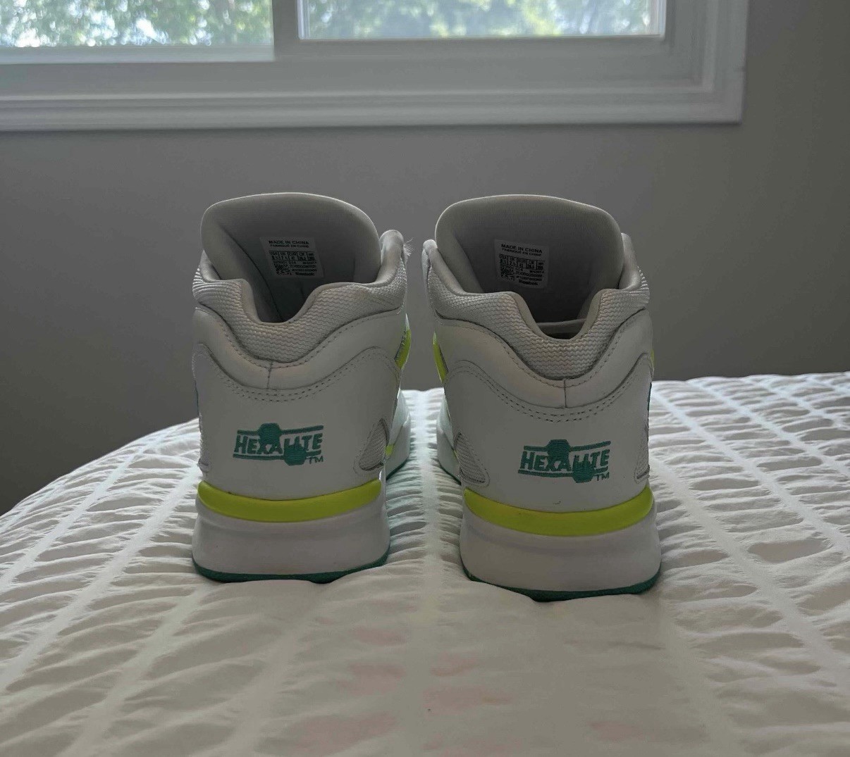 Reebok Pump Omni Lite ‘White Teal Solar Yellow’ US 8.5 Mens Sneakers