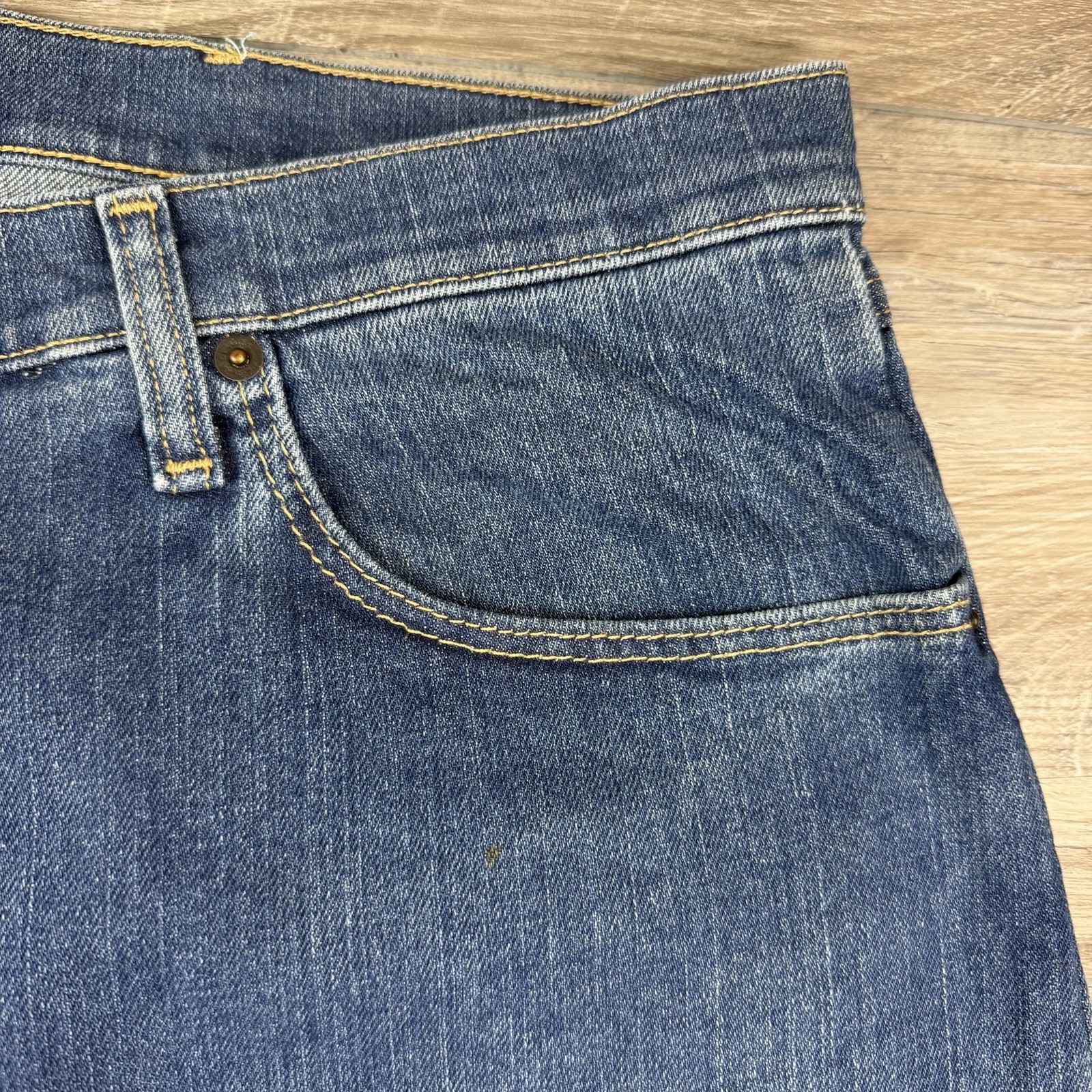 Genuine Wrangler Comfort Fit Men’s Jeans 38×30 Blue Denim Stretch MGW80DB