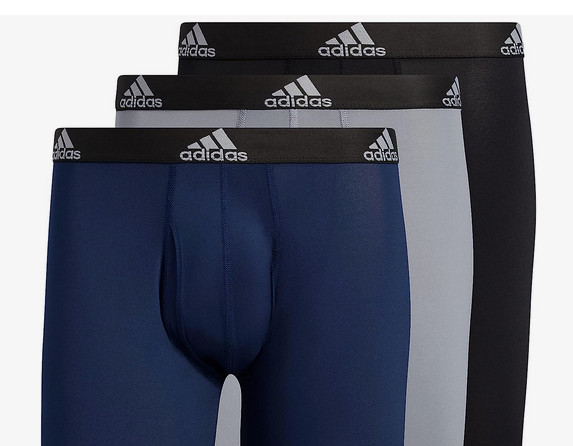 Adidas Mens 3-Pack boxer briefs Quick Dry Performance Mesh 3pk Size M L XL 2XL