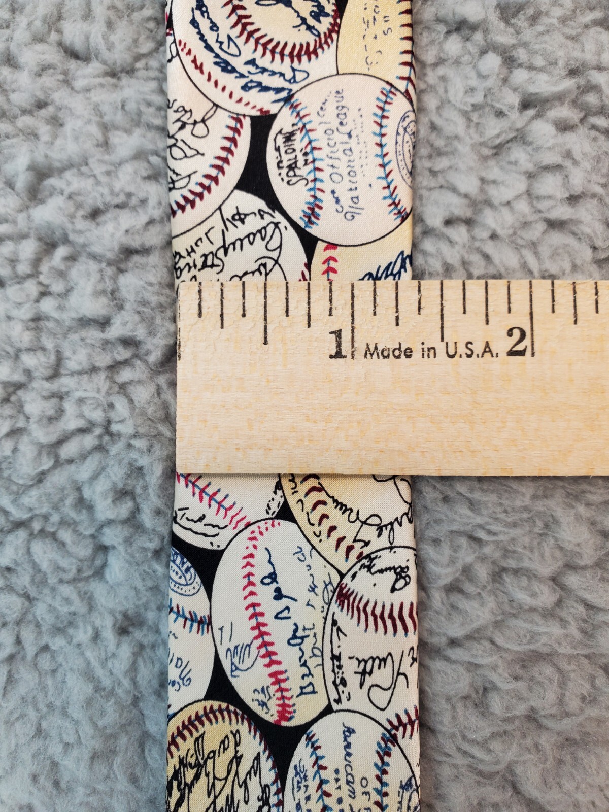 Museum Artifacts 100% Silk Baseball Tie