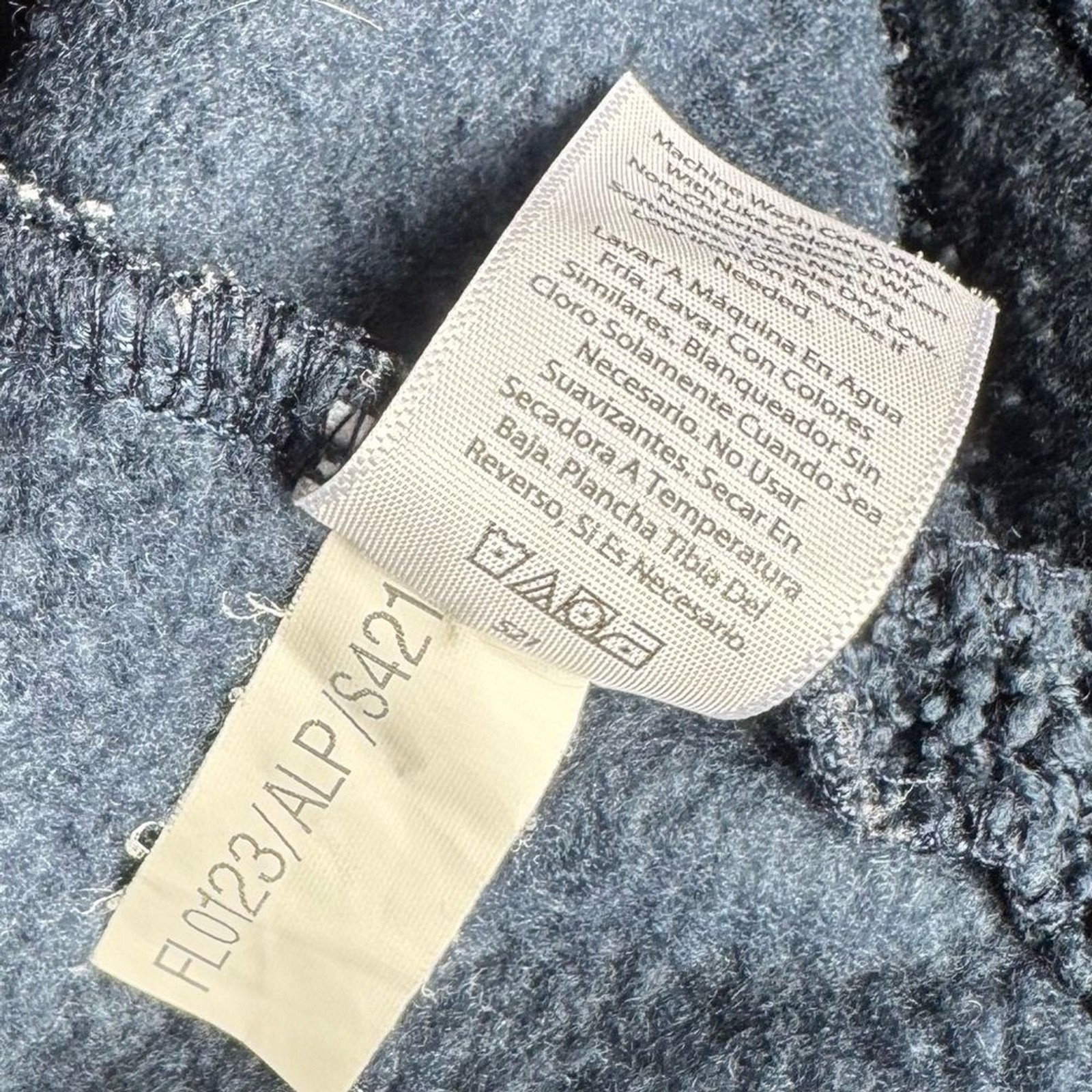 Free Assembly Sherpa Fleece Quarter Zip pullover Navy teddy -woman’s small