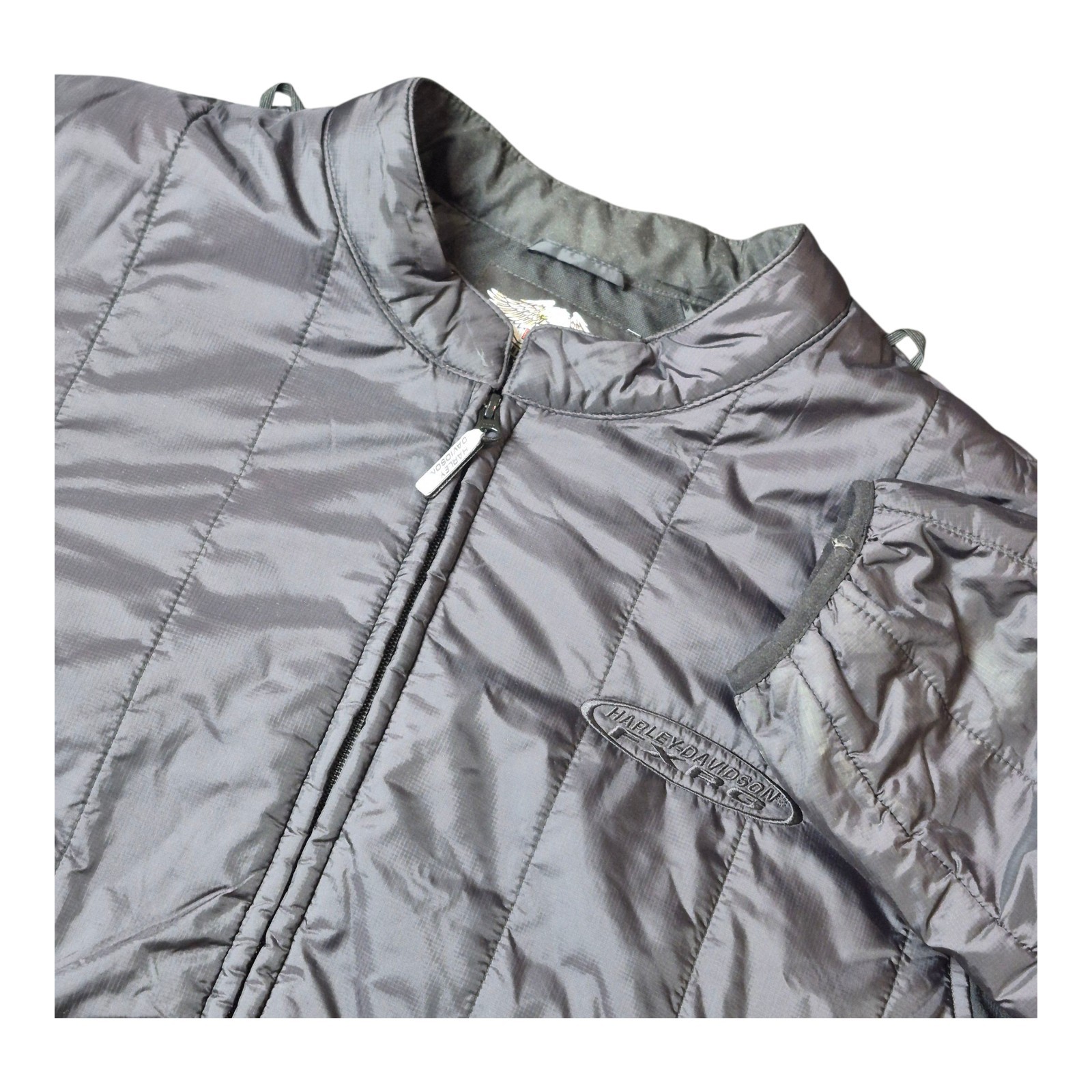 Harley-Davidson Men’s 2XL Tall FXRG Black Quilted Liner Jacket Zip Front