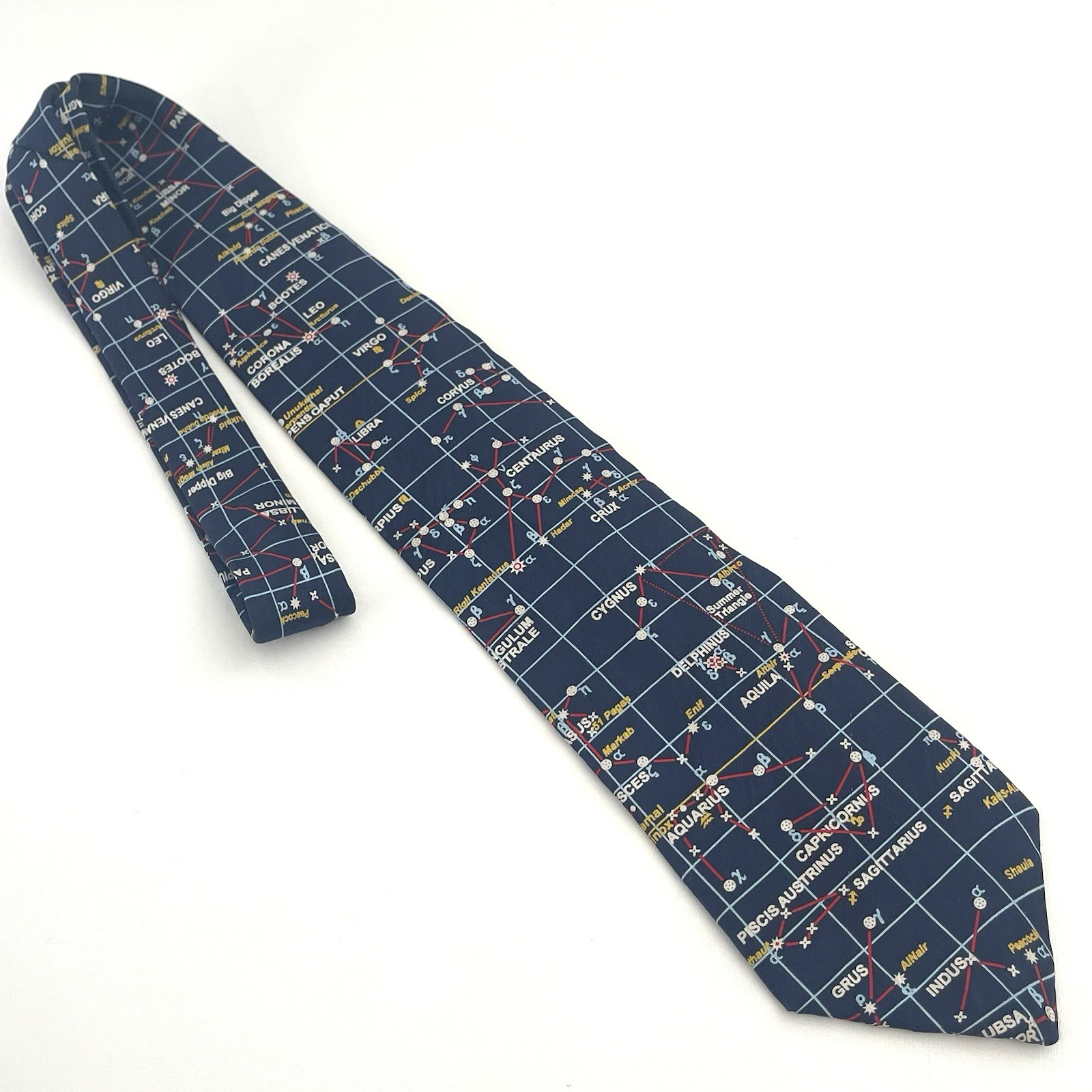 Museum Artifacts Silk Tie Constellation Celestial Star Map Astronomy USA Made