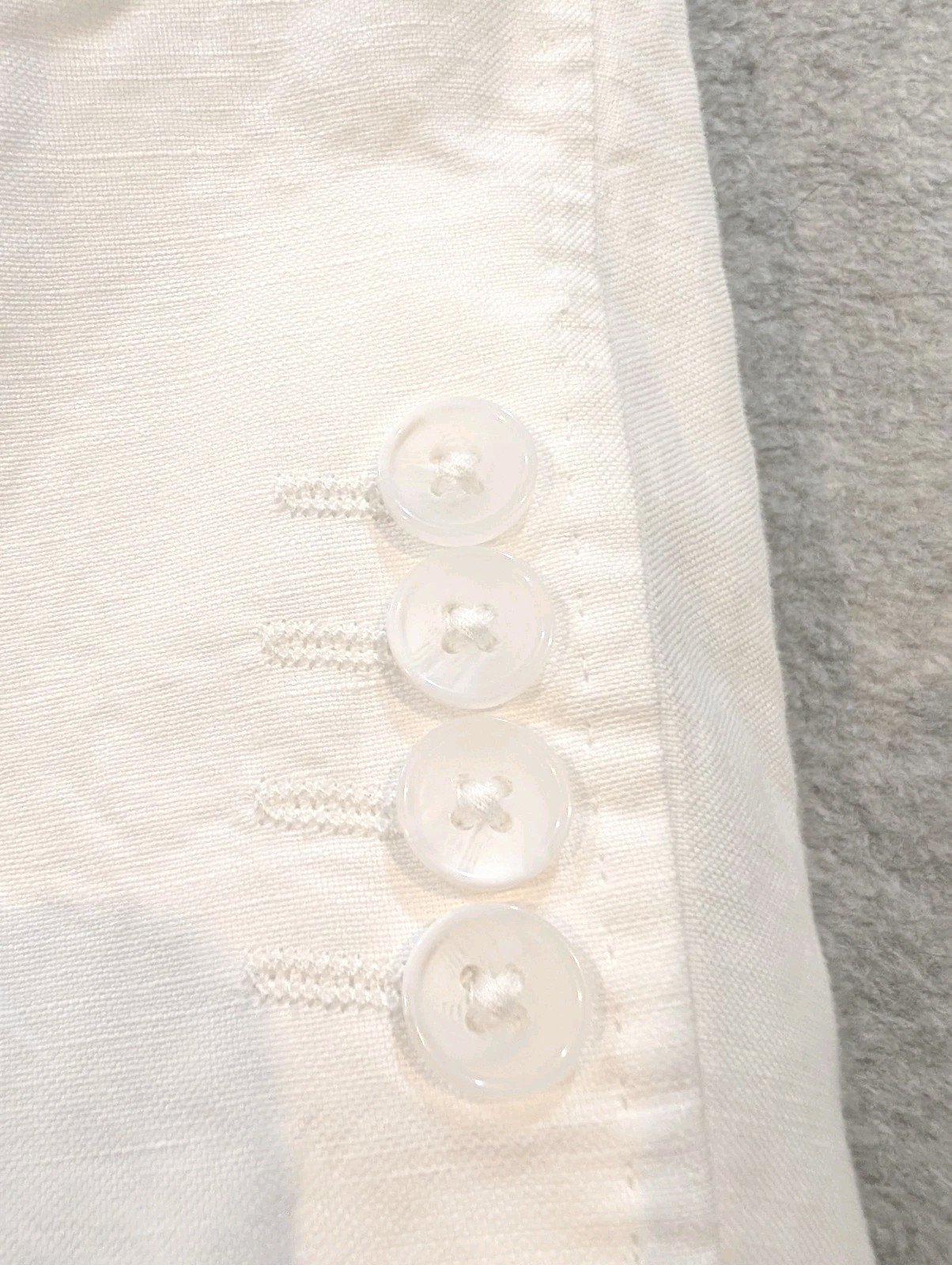 Baird McNutt Murano White Linen Blend Blazer Jacket Mens XLT Single Breasted