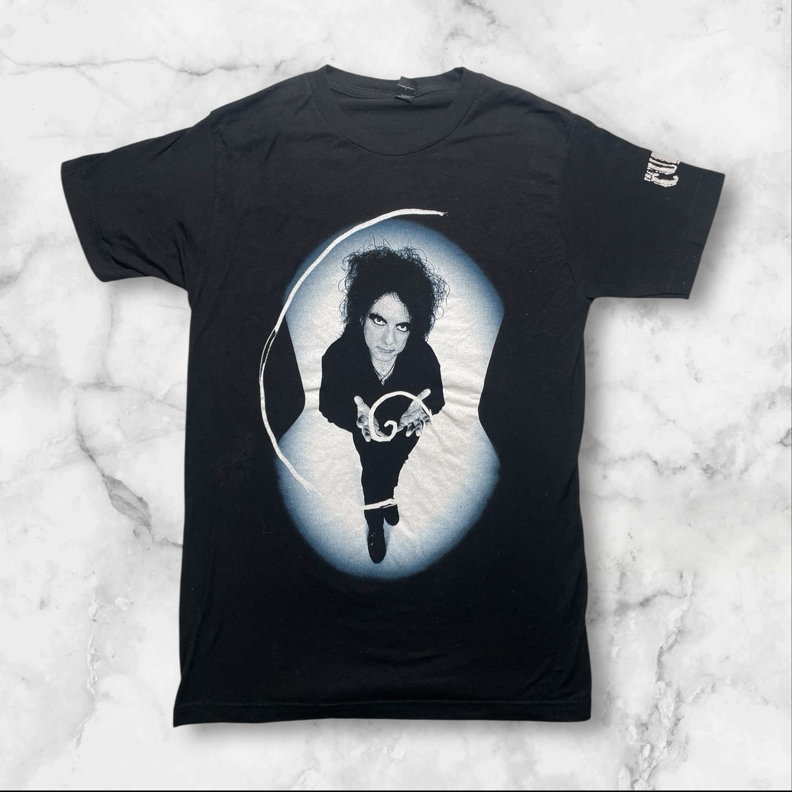 The Cure Band T Shirt Small Black Robert Smith Goth Alternative Rock Sleeve