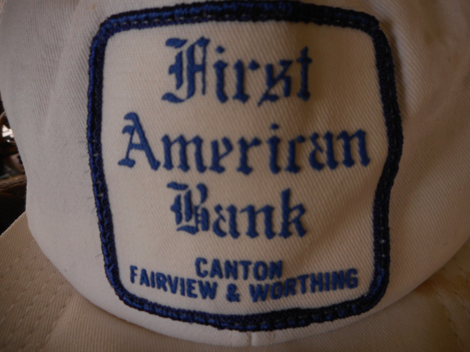South Dakota Canton Fairview Worthing First American Bank Hat Vintage Snapback