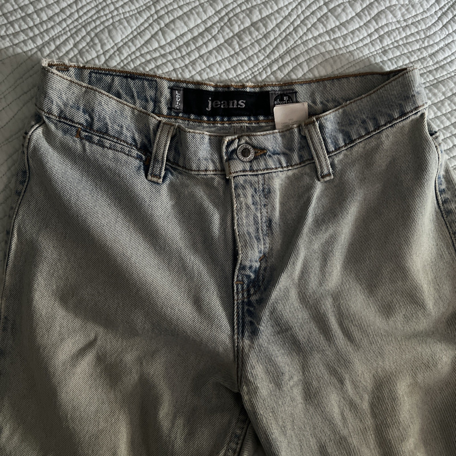 Vtg LEVI’S Silvertab Jeans Women’s Jr 9 M Light Wash 100% Cotton Straight Denim