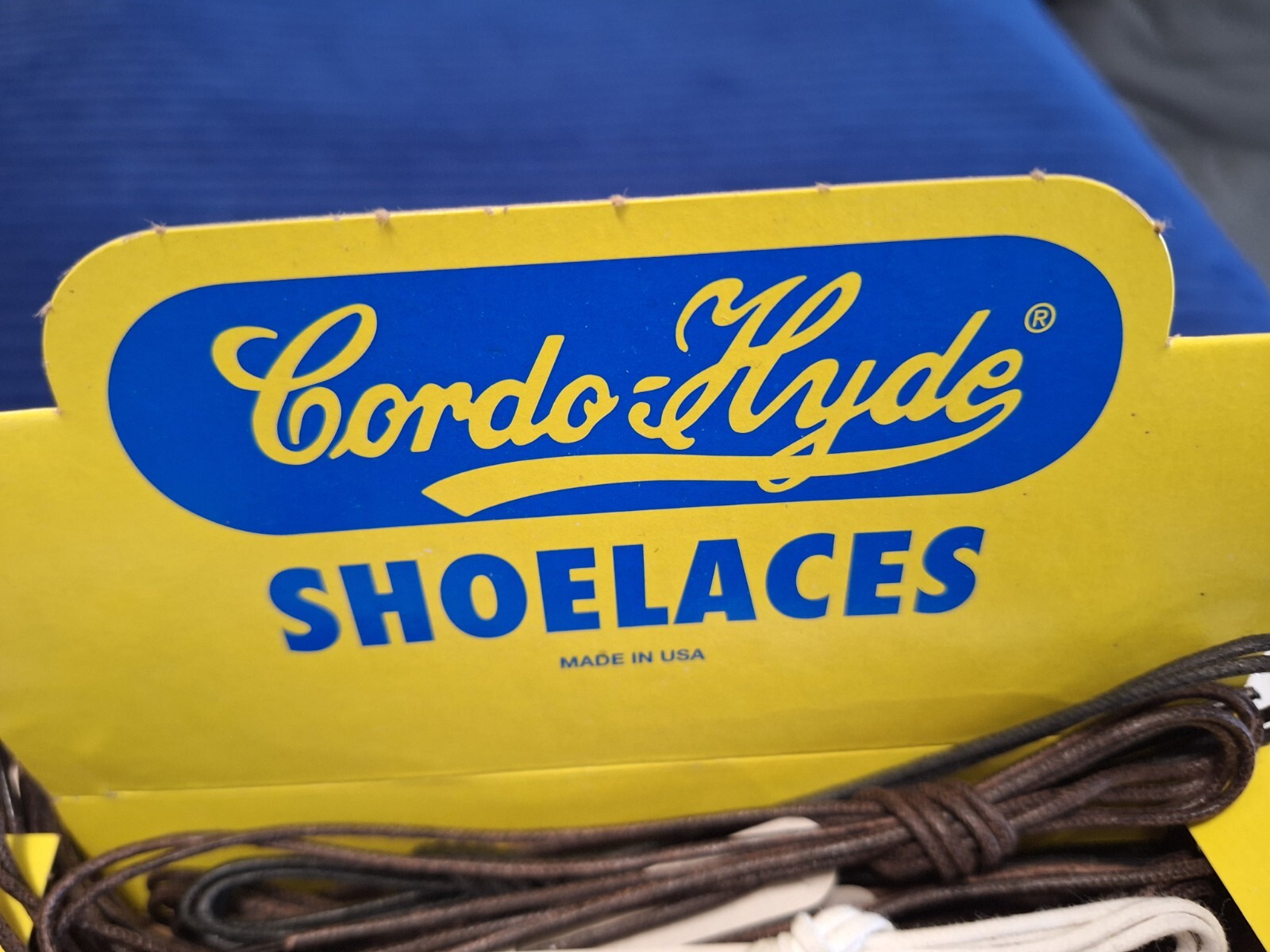 $2.25-CORDO-HYDE Wax Shoe Laces Thin Round Waxed – Made in USA – Golf Or dress