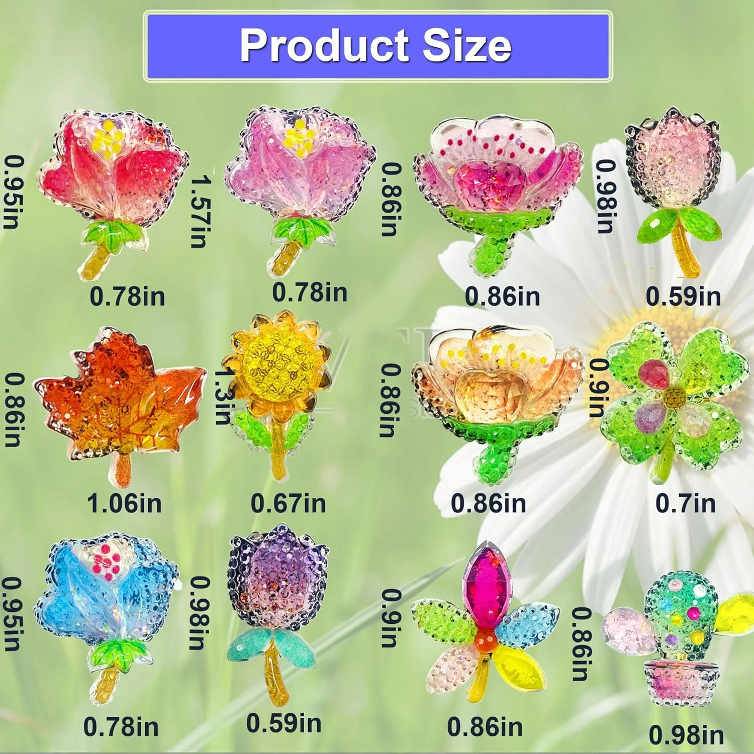 Charms for Bogg Bag Accessories, Cute Bling Bag Charms with Sturdy Clips for Sim