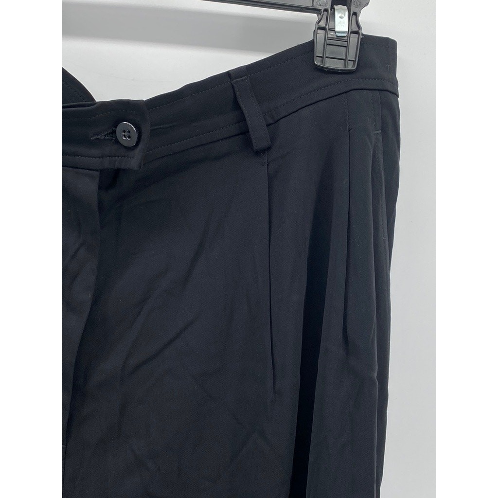 KALLMEYER NEW YORK Women’s Black Solid Wide-Leg Regular-Fit Pants SZ 12
