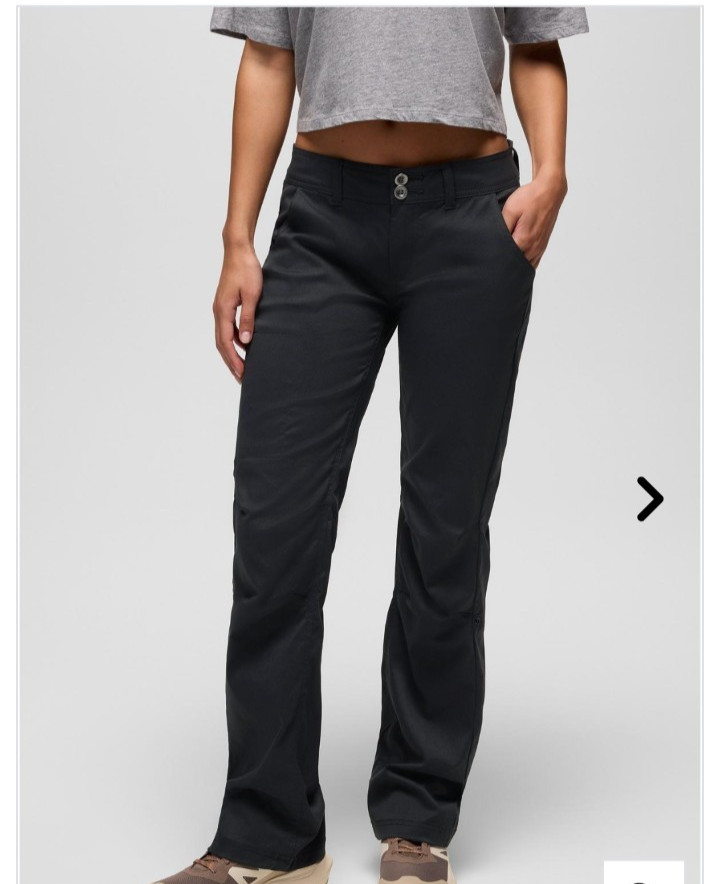 PrAna Halle Pants Womens 8 Gray Bootcut Roll Up Snap Stretch Zion Outdoor Hiking