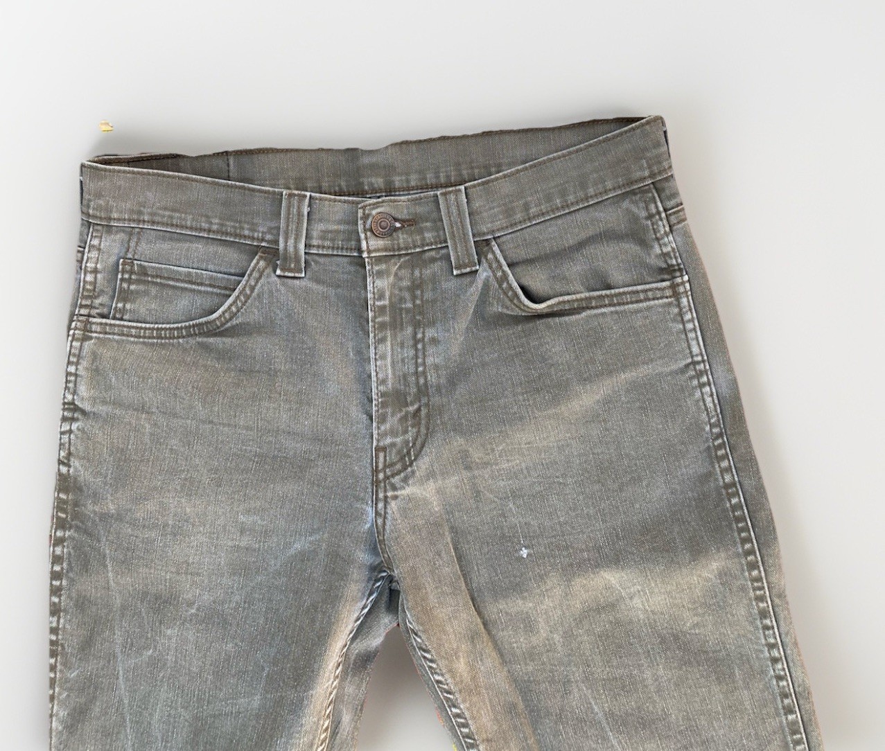 Levi’s 511 Slim Stretch Olive Khaki Jeans Mens Size 33×32 Black Tab