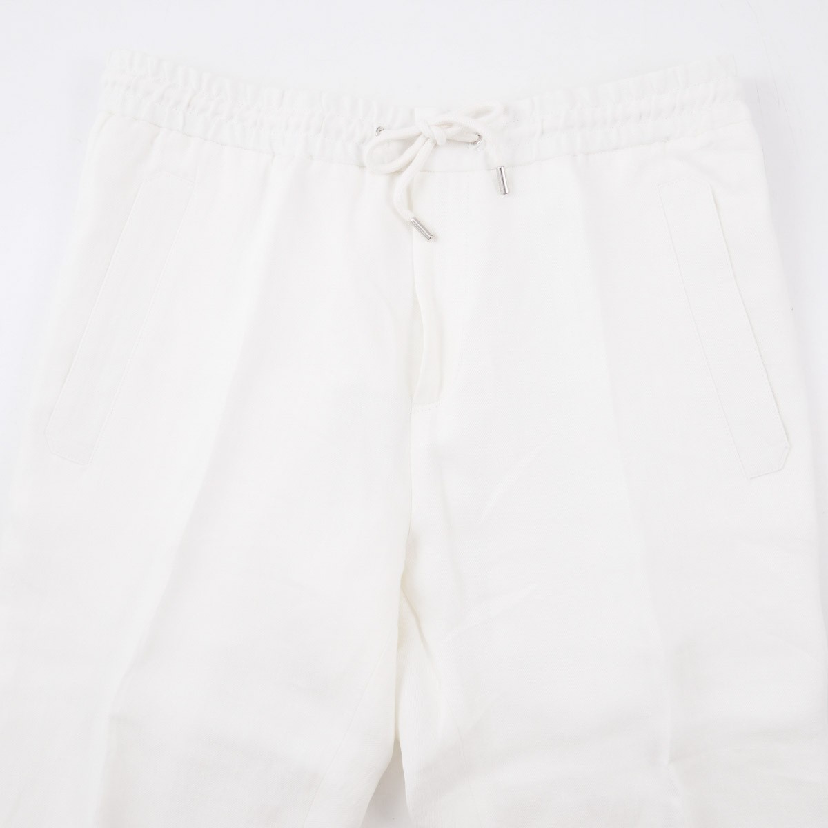 Brett Johnson Cream Solbiati Linen Drawstring Jogger Pants M 33-34 (Eu 50) NWT
