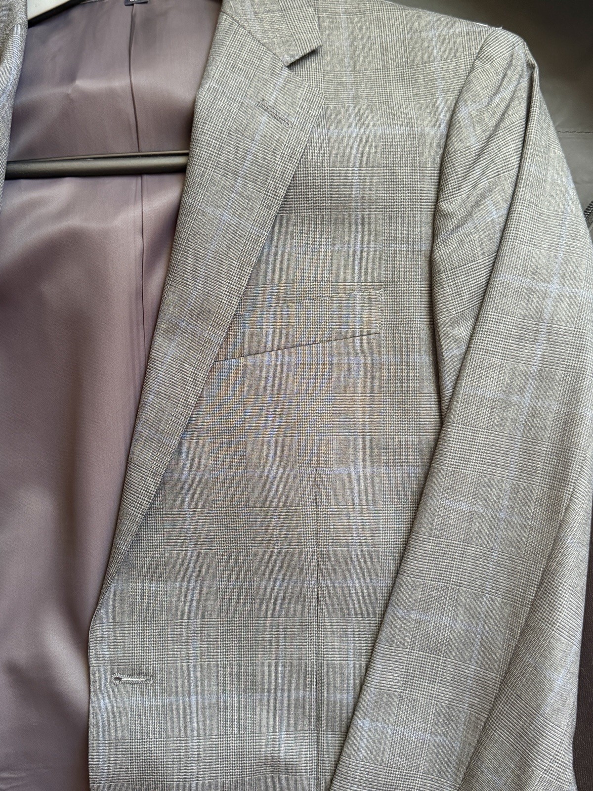 J.CREW Men’s Ludlow Suit Gray Blue Plaid 42R 33×28.5 Brand New With Tags Unworn